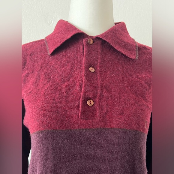 VERSACE vintage maroon wool sweater - Picture 3 of 10